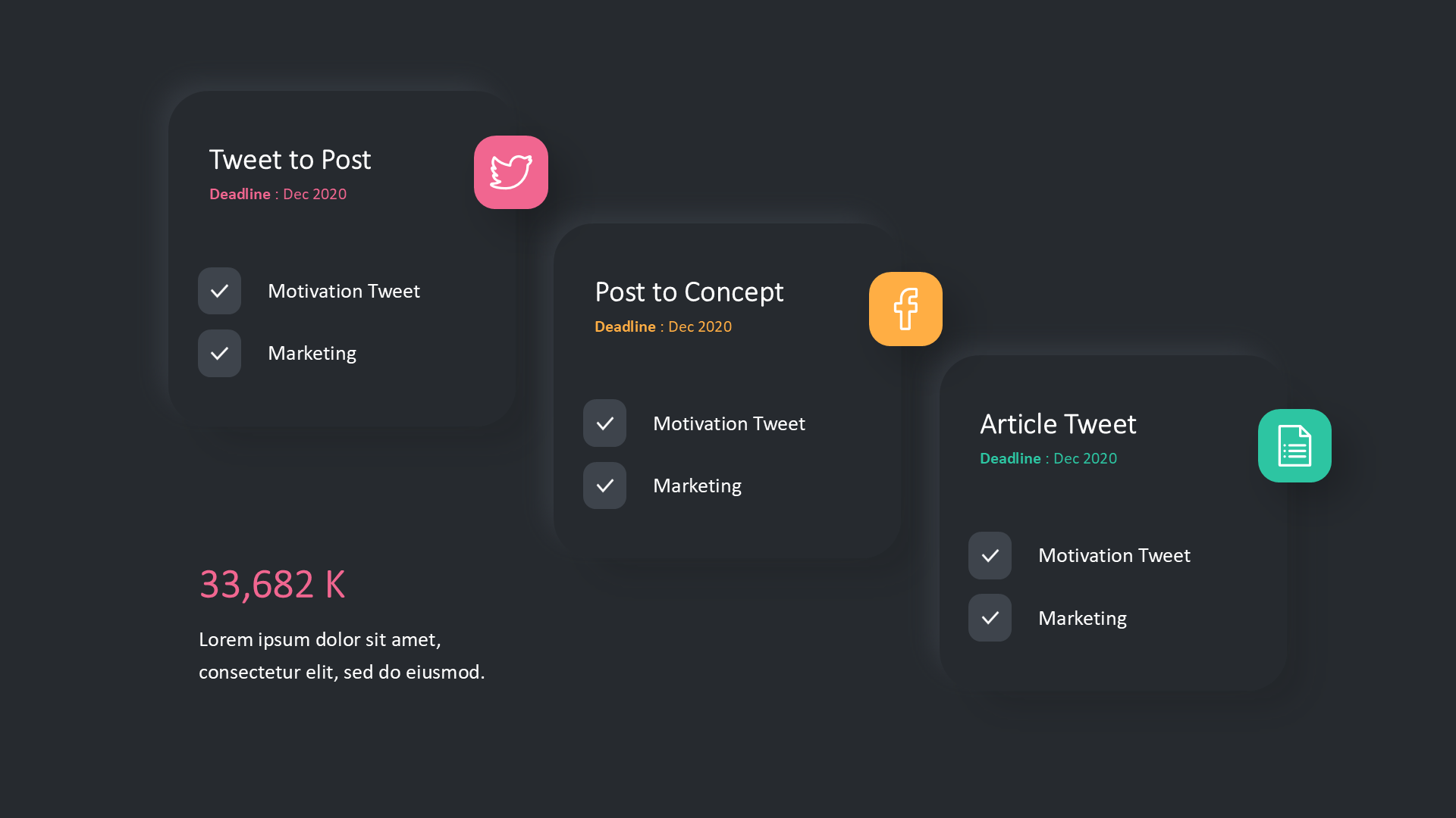 Social Media Dark slide 3